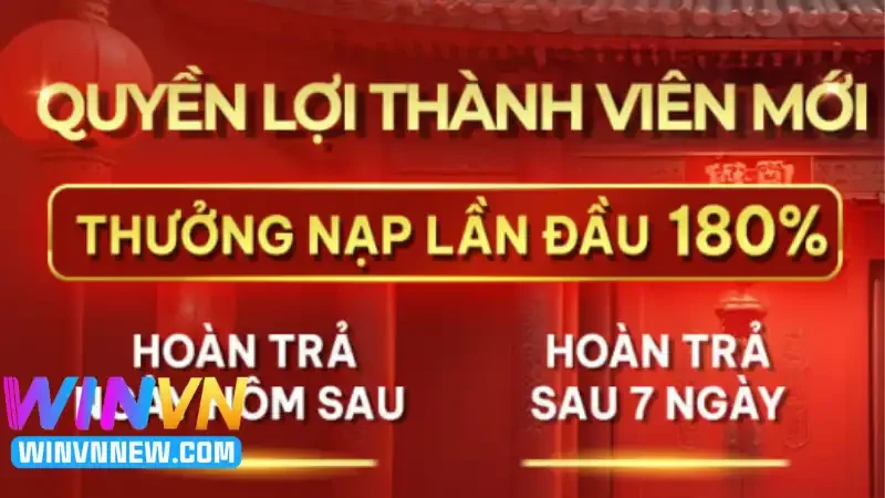Các khuyến mãi nạp lần đầu phổ biến nhất WINVN
